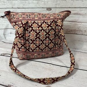 VERA BRADLEY Retired Burgundy Scroll Tote Purse